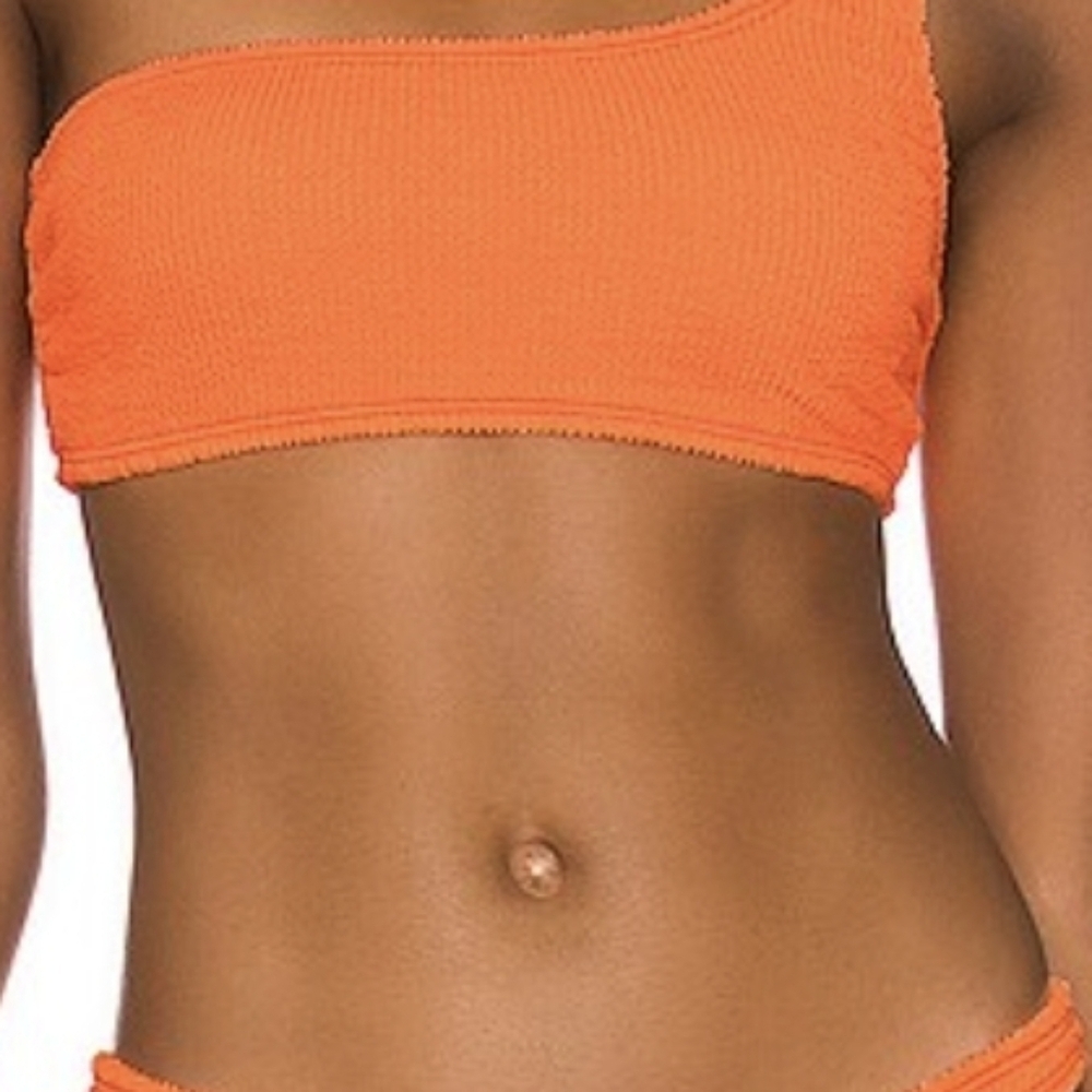 NWT Good American Women Always Fits Top Strappless Bra Swim Bikini 3/4 L/XL